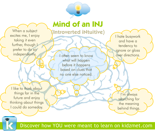 introverted intuitive personality type INJ INFJ INTJ